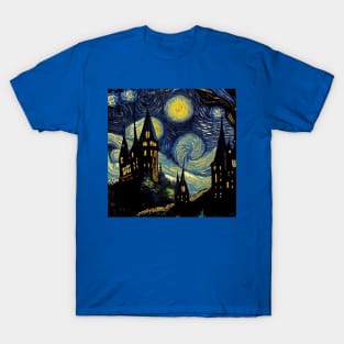 Starry Night Wizarding School Van Gogh T-Shirt